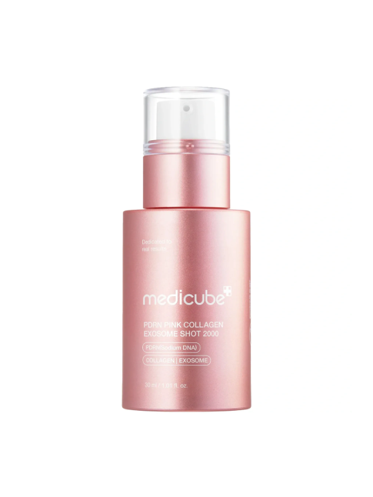 Регенеруюча сироватка з полінуклеотидами, екзосомами та спікулами Medicube PDRN Pink Collagen Exosome Shot 7500, 30 мл