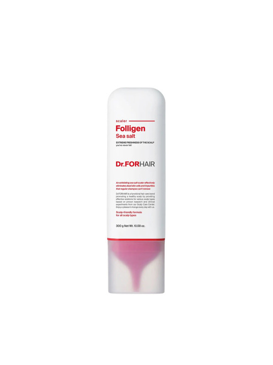 Пілінг для шкіри голови з частинками солі з мертвого моря Dr.FORHAIR Sea Salt Scaler, 300 мл