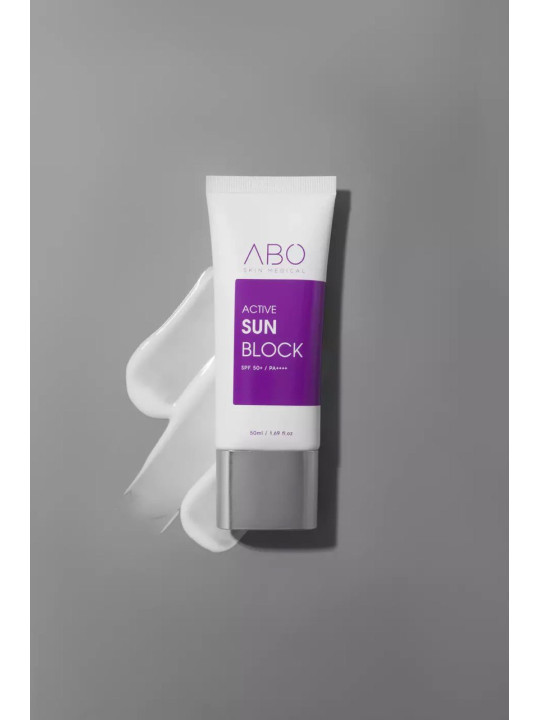 Легкий сонцезахисний крем на фізичних фільтрах ABO ACTIVE SUNBLOCK SPF 50+/РА++++, 50 мл