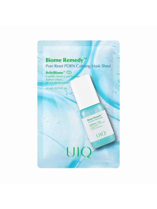 Заспокійлива тканинна маска UIQ Biome Remedy Pore Reset PDRN Calming Mask Sheet, 22 мл Заспокійлива тканинна маска UIQ Biome Remedy Pore Reset PDRN Calming Mask Sheet, 22 мл