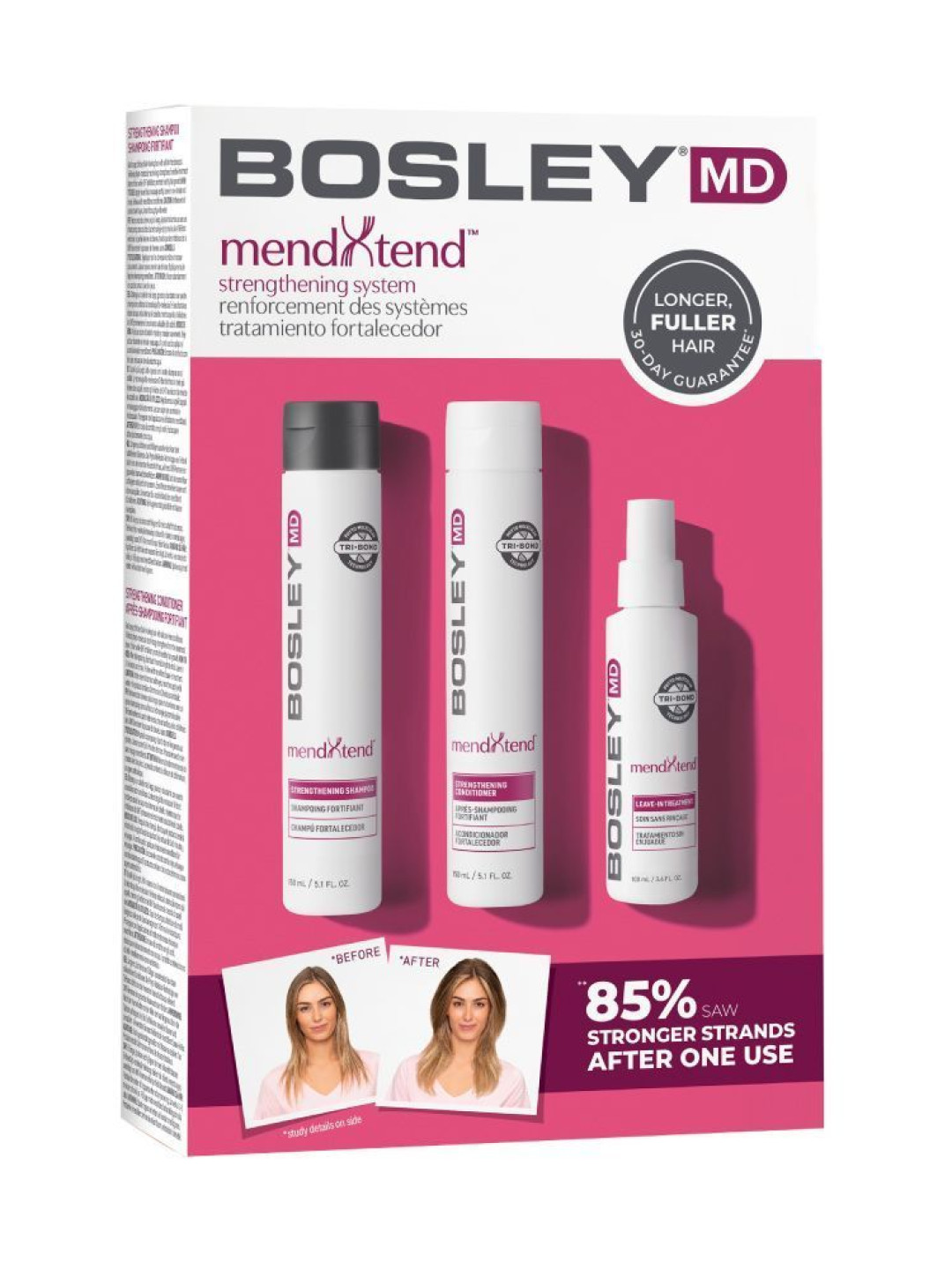 MendXtend набір для зміцнення та живлення волосся (зміцнюючі шампунь та кондиціонер, незмивний догляд)