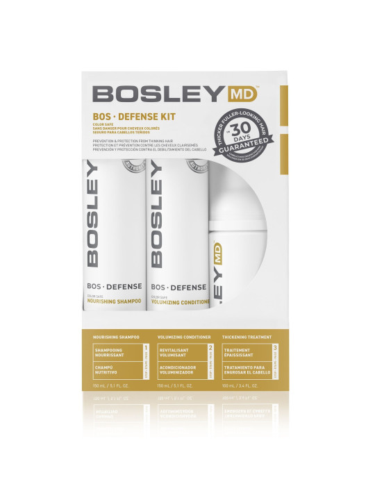BOS Defense набір для попередження стоншення волосся (поживний шампунь, кондиціонер для обʼєму, ущільнюючий догляд) BOS Defense набір для попередження стоншення волосся (поживний шампунь, кондиціонер для обʼєму, ущільнюючий догляд)