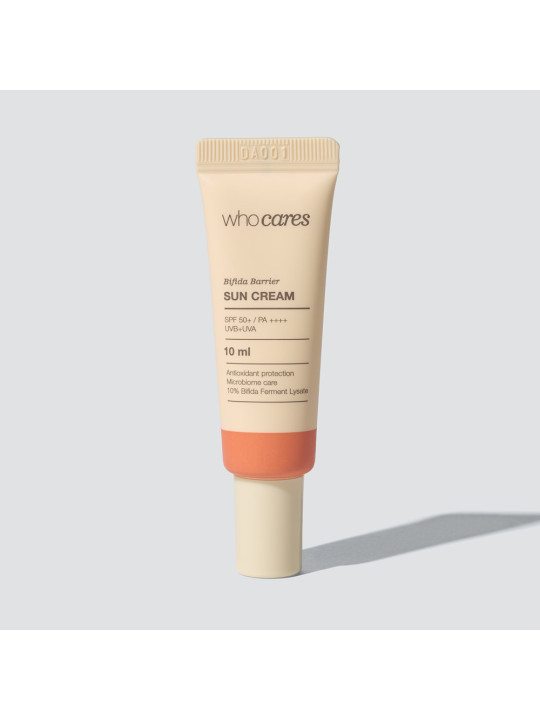 Набір засобів для обличчя WhoCares “Gentle Peel Lactic Acid Serum x Bifida Barrier Sun Cream”