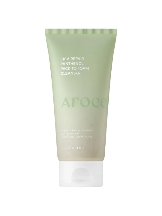 Очищувальна маска-пінка з центелою та пантенолом Arocell Cica Repair Panthenol Pack-to-Foam Cleanser, 120 г Очищувальна маска-пінка з центелою та пантенолом Arocell Cica Repair Panthenol Pack-to-Foam Cleanser, 120 г