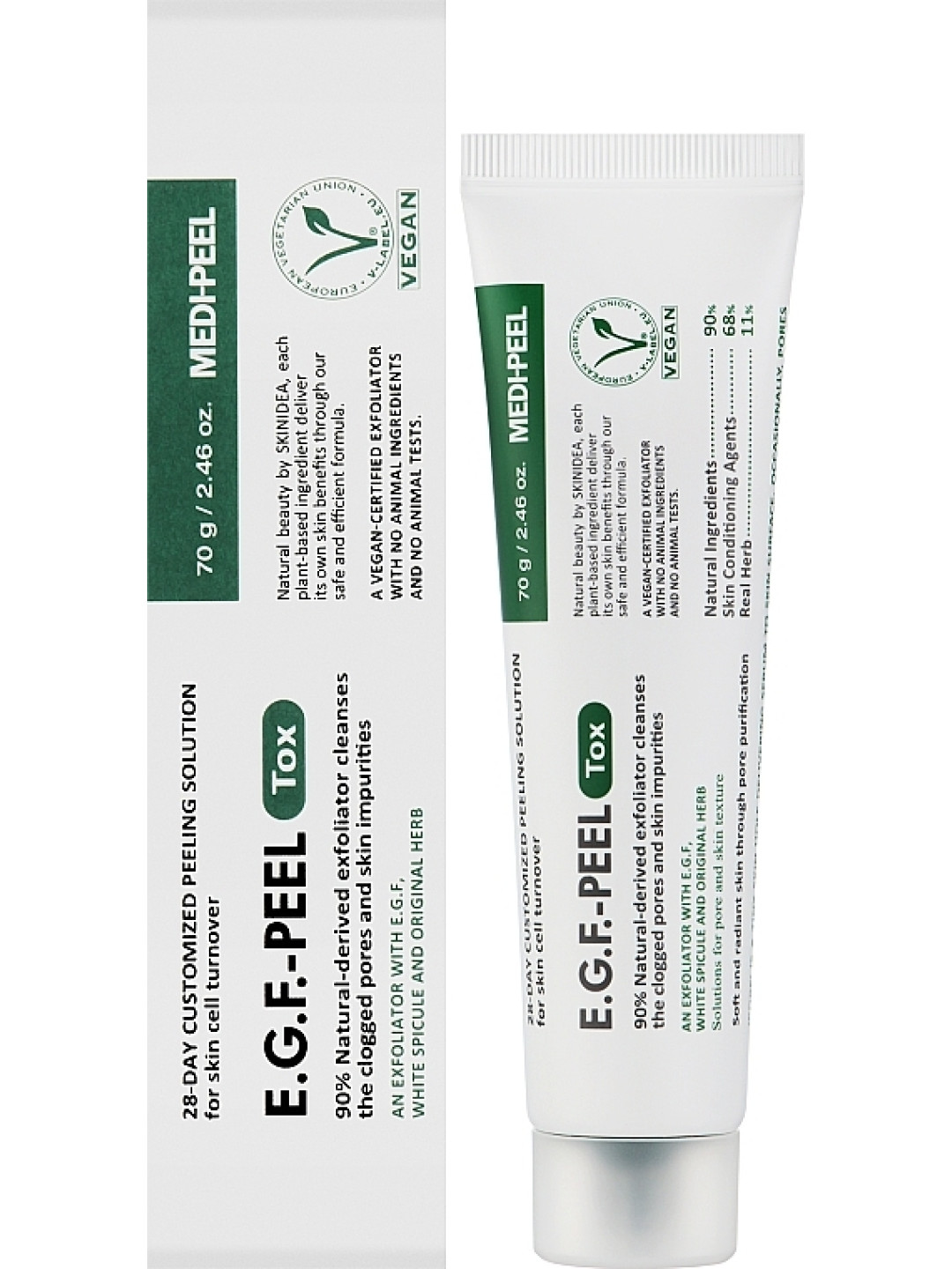 Веганський детокс-пілінг з мікроголками Medi-Peel E.G.F. Peel Tox, 70 грам