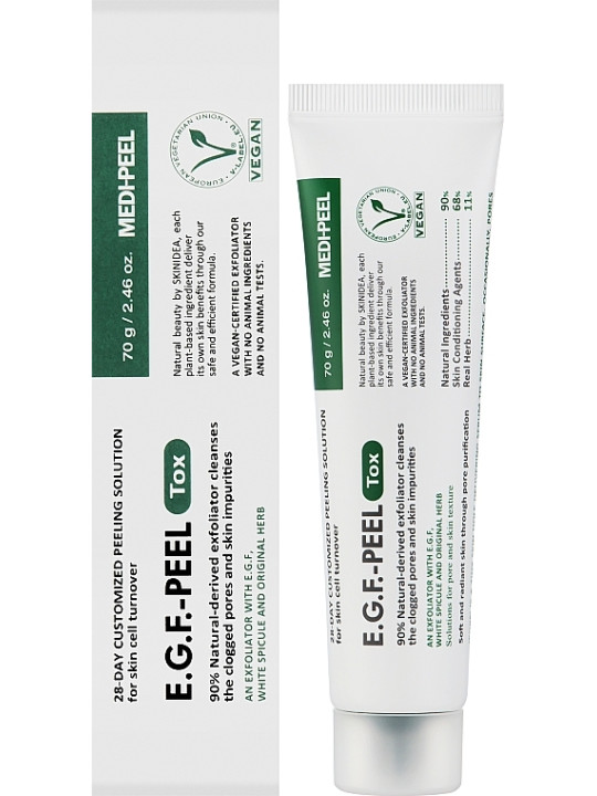 Веганський детокс-пілінг з мікроголками Medi-Peel E.G.F. Peel Tox, 70 грам