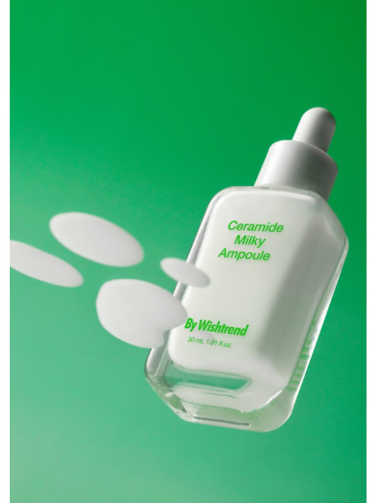 Відновлююча заспокійлива ампула для обличчя BY WISHTREND Ceramide Milky Ampoule, 30 мл