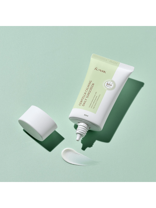 Сонцезахисний крем з екстрактом центели IUNIK Centella Calming Daily Moisture Suncreen Reef-Safe UVA UVB, SPF 50+ PA++++, 60 мл