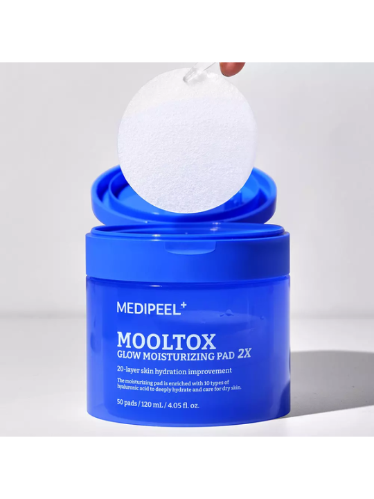 Зволожуючі педи для обличчя MEDIPEEL Mooltox Glow Moisturizing Pad 2x, 50 шт 