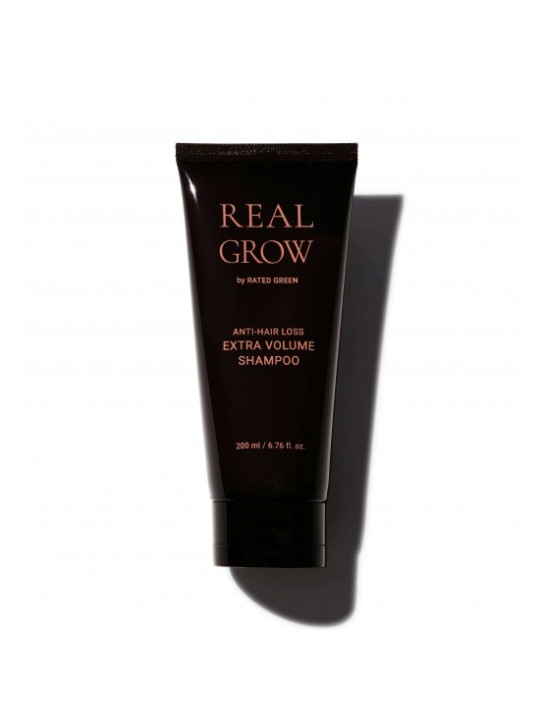 Шампунь для об'єму волосся та профілактики випадіння Rated Green Real Grow Anti Hair Loss Extra Volume Shampoo, 200 мл