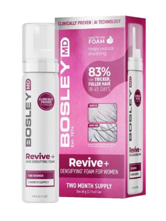 Revive+ піна проти випадіння волосся у жінок Bosley, 60 грам Revive+ піна проти випадіння волосся у жінок Bosley, 60 грам