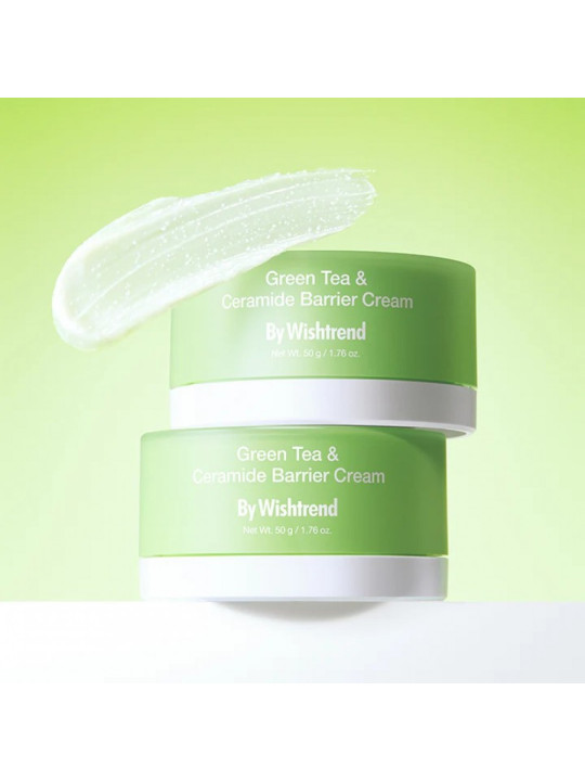Відновлювальний крем із зеленим чаєм та церамідами BY WISHTREND Green Tea & Ceramide Barrier Cream, 50 мл