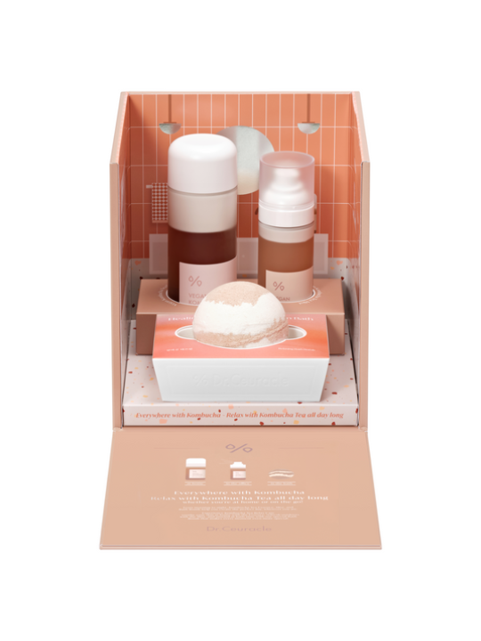 Веганський набір з екстрактом комбучі та чорного чаю Dr.Ceuracle Vegan Kombucha Tea Relaxing Care Set, 3 в 1 Веганський набір з екстрактом комбучі та чорного чаю Dr.Ceuracle Vegan Kombucha Tea Relaxing Care Set, 3 в 1