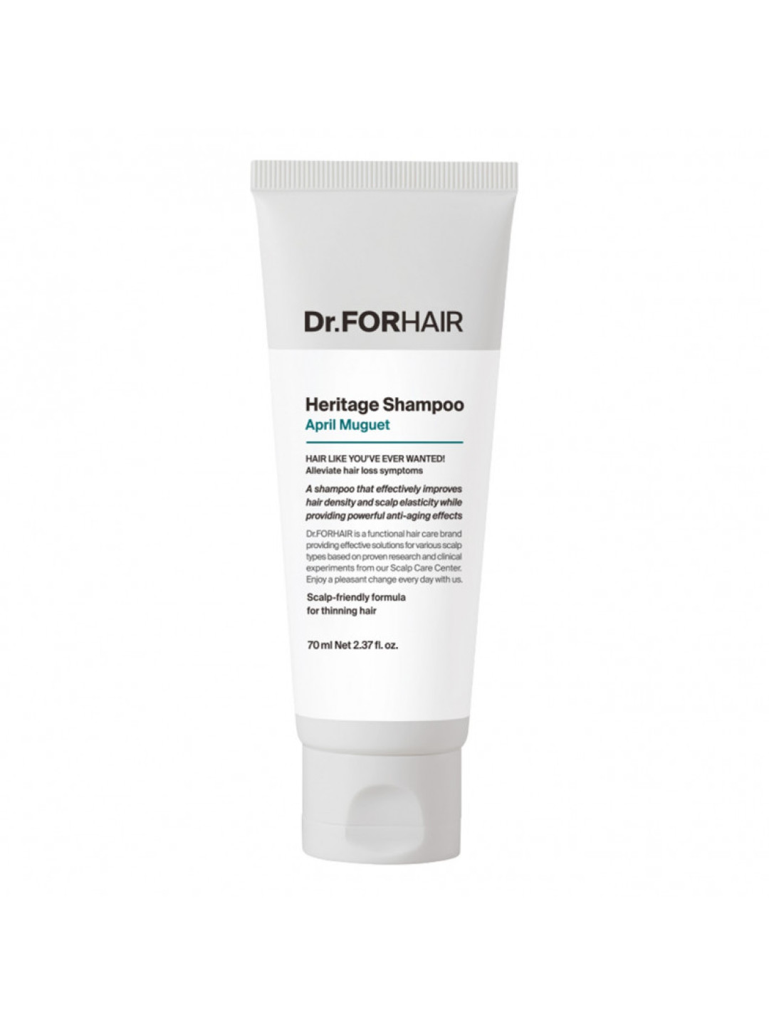 Антивіковий шампунь для ослабленої шкіри голови та тонкого волосся Dr.FORHAIR Heritage Shampoo April Muguet, 70 мл