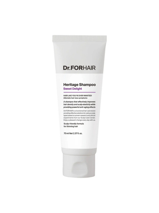 Антивіковий шампунь для ослабленої шкіри голови та тонкого волосся Dr.FORHAIR Heritage Shampoo Sweet Delight, 70 мл