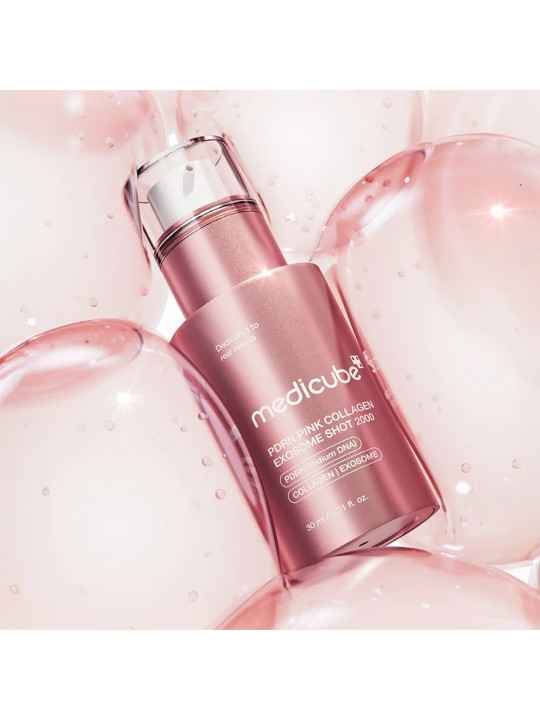 Регенеруюча сироватка з полінуклеотидами, екзосомами та спікулами Medicube PDRN Pink Collagen Exosome Shot 7500, 30 мл