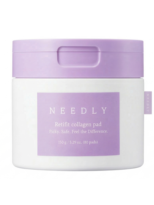 Тонер-педи з колагеном для зволоження та пружності Needly Retifit Collagen Pad, 80 шт
