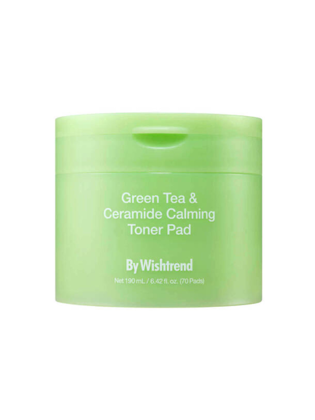 Заспокійливі охолоджуючі тонер-пади BY WISHTREND Green Tea & Ceramide Calming Toner Pad, 70 шт