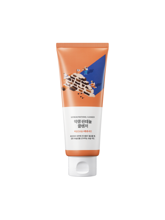 Пінка для вмивання з екстрактом соєвих бобів та пантенолом ROUND LAB Soybean Panthenol Cleanser, 150 мл