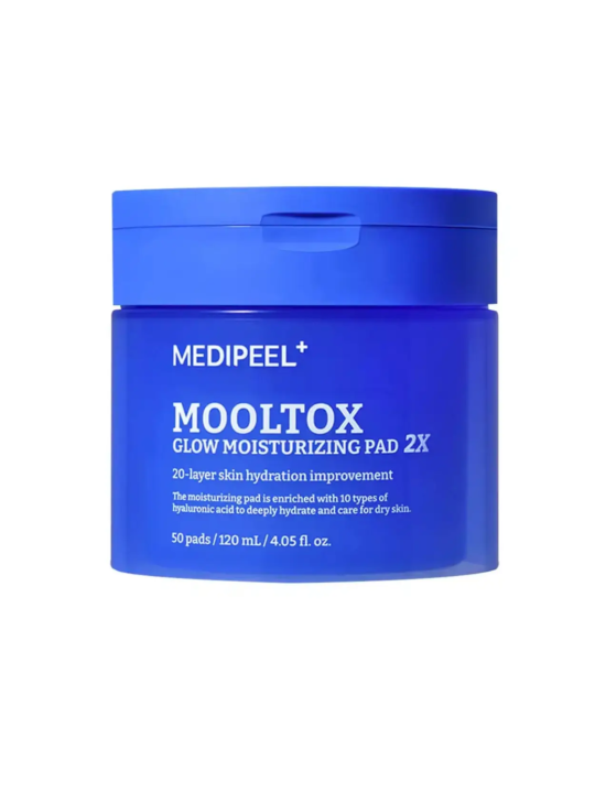 Зволожуючі педи для обличчя MEDIPEEL Mooltox Glow Moisturizing Pad 2x, 50 шт 