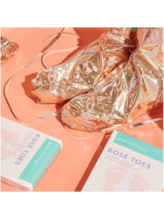 Освіжаюча маска для ніг з екстрактом троянди Patchology Serve Chilled Rosé Toes