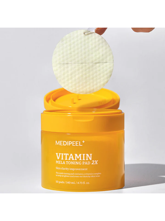 Тонізуючі вітамінні педи для обличчя MEDIPEEL Vitamin Mela Toning Pad 2X, 50 шт