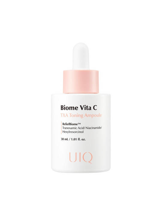 Освітлювальна концентрована сироватка з транексамовою кислотою UIQ Biome Vita C TXA Toning Ampoule, 30 мл Освітлювальна концентрована сироватка з транексамовою кислотою UIQ Biome Vita C TXA Toning Ampoule, 30 мл
