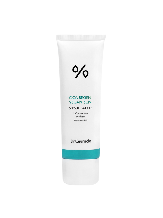Сонцезахисний веганський крем з центелою азіатською Dr.Ceuracle Cica Regen Vegan Sun SPF 50+ PA++++, 50 мл