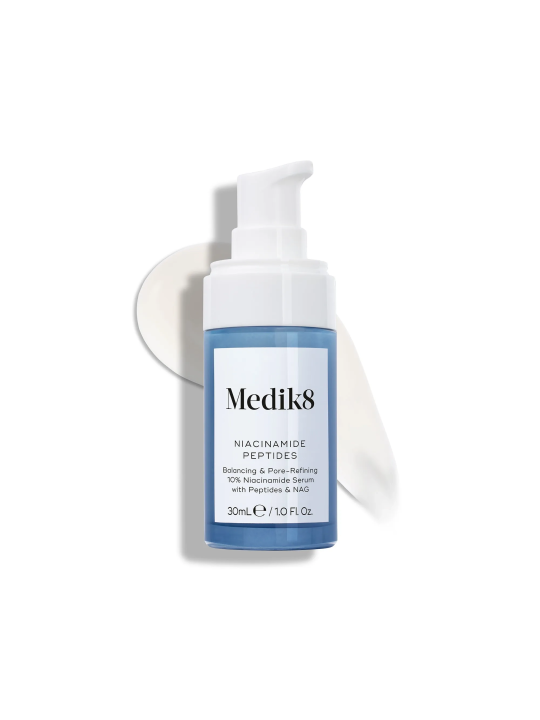 Пептидна сироватка з 10% ніацинаміду для зменшення висипань та візуального звуження пор Medik8 Niacinamide Peptides, 30 мл