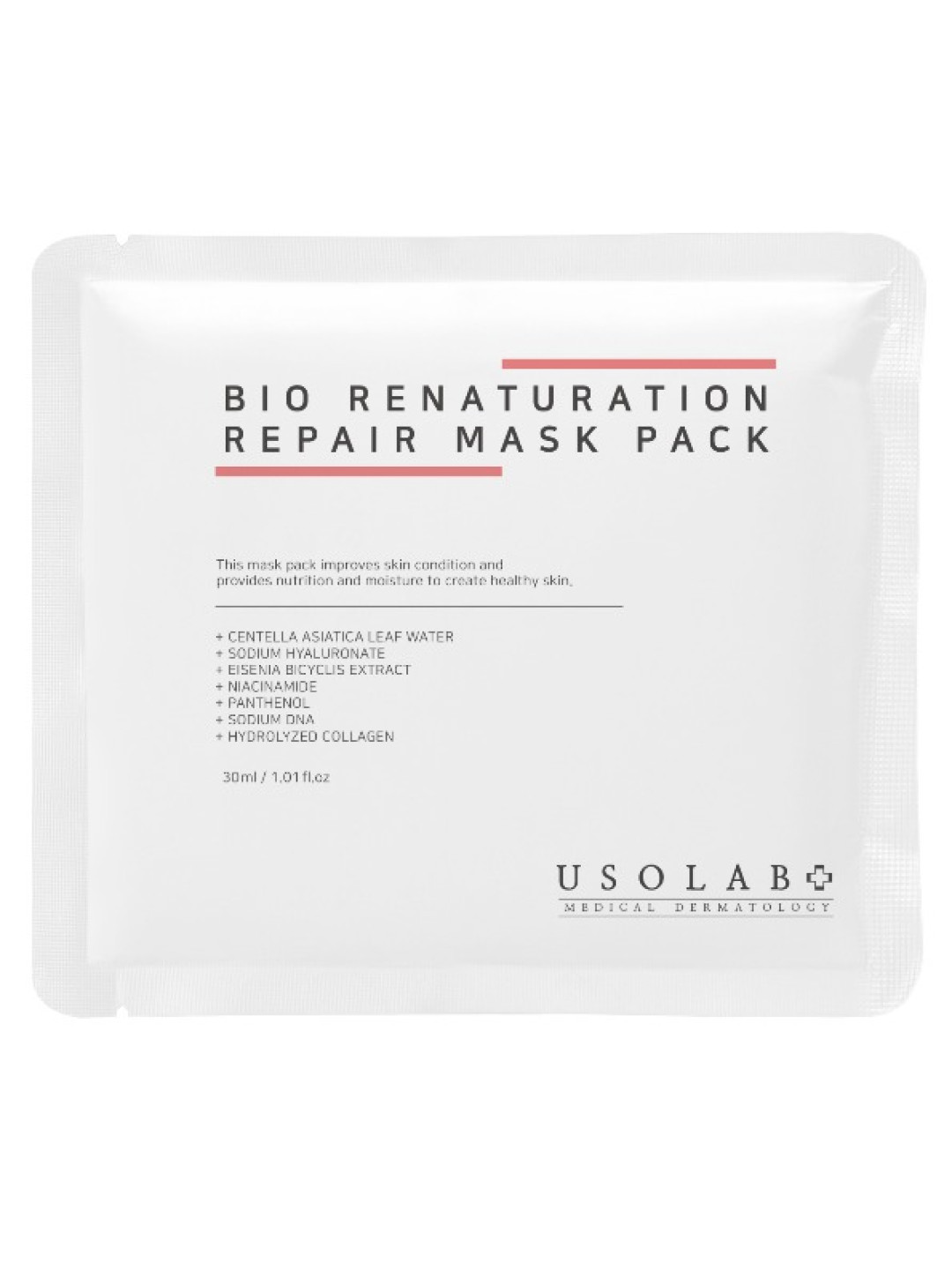 Заспокійлива тканинна маска для обличчя USOLAB Bio Renaturation Repair Mask Pack